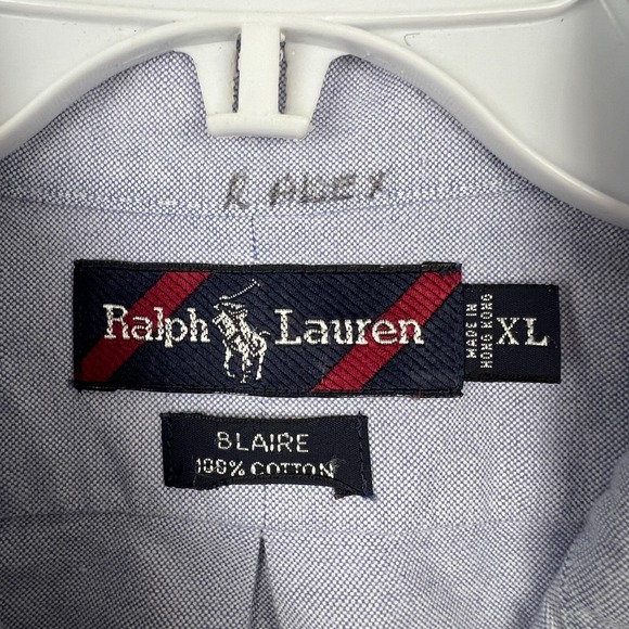 Ralph Lauren Short Sleeve Button Down Shirt Mens XL Blue Pocket Blake Canvas - Picture 6 of 10